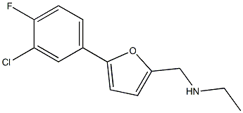 N-((5-(3-CHLORO-4-FLUOROPHENYL)-2-FURYL)METHYL)ETHANAMINE 结构式