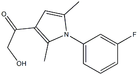 1-[1-(3-FLUOROPHENYL)-2,5-DIMETHYL-1H-PYRROL-3-YL]-2-HYDROXYETHANONE 结构式