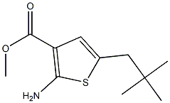 2-AMINO-5-(2,2-DIMETHYL-PROPYL)-THIOPHENE-3-CARBOXYLIC ACID METHYL ESTER 结构式