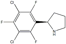 (2R)-2-(3,5-DICHLORO-2,4,6-TRIFLUOROPHENYL)PYRROLIDINE 结构式