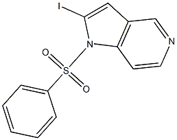 2-IODO-1-(PHENYLSULFONYL)-1H-PYRROLO[3,2-C]PYRIDINE 结构式