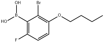 2-溴-3-丁氧基-6-氟苯硼酸 结构式