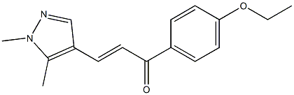 1-(1,5-DIMETHYL-1H-PYRAZOL-4-YL)-3-(4-ETHOXY-PHENYL)-PROPENONE 结构式