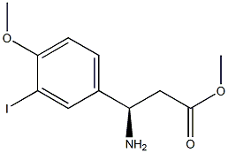 METHYL (3R)-3-AMINO-3-(3-IODO-4-METHOXYPHENYL)PROPANOATE 结构式