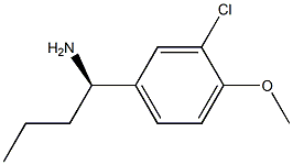 (1R)-1-(3-Chloro-4-methoxyphenyl)butylamine 结构式