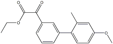 ETHYL 3-(4-METHOXY-2-METHYLPHENYL)BENZOYLFORMATE 结构式