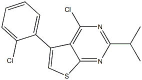 4-CHLORO-5-(2-CHLOROPHENYL)-2-ISOPROPYLTHIENO[2,3-D]PYRIMIDINE 结构式