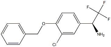 (1S)-1-[3-CHLORO-4-(PHENYLMETHOXY)PHENYL]-2,2,2-TRIFLUOROETHYLAMINE 结构式
