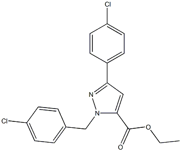 ETHYL 1-(4-CHLOROBENZYL)-3-(4-CHLOROPHENYL)-1H-PYRAZOLE-5-CARBOXYLATE 结构式