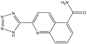 2-(1H-TETRAZOL-5-YL)QUINOLINE-5-CARBOXAMIDE 结构式