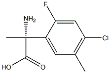 (2R)-2-AMINO-2-(4-CHLORO-2-FLUORO-5-METHYLPHENYL)PROPANOIC ACID 结构式