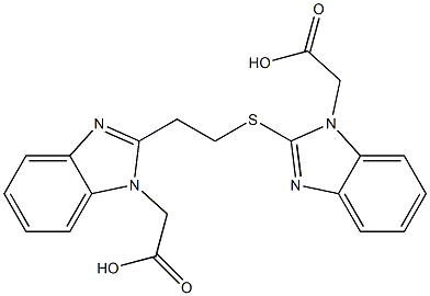 [2-((2-[1-(CARBOXYMETHYL)-1H-BENZIMIDAZOL-2-YL]ETHYL)THIO)-1H-BENZIMIDAZOL-1-YL]ACETIC ACID 结构式