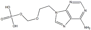 2-(6-AMINO-9H-PURIN-9-YL)ETHOXYMETHYLPHOSPHORIC ACID 结构式