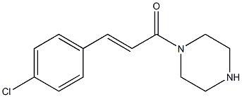 1-[(2E)-3-(4-CHLOROPHENYL)PROP-2-ENOYL]PIPERAZINE 结构式