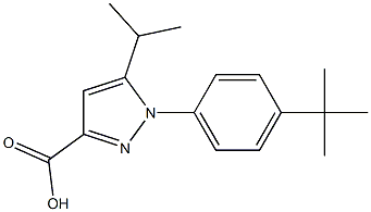 1-(4-TERT-BUTYL-PHENYL)-5-ISOPROPYL-1H-PYRAZOLE-3-CARBOXYLIC ACID 结构式