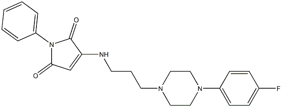 3-(3-(4-(4-FLUOROPHENYL)PIPERAZIN-1-YL)PROPYLAMINO)-1-PHENYL-1H-PYRROLE-2,5-DIONE 结构式