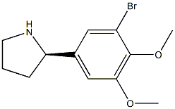 5-((2R)PYRROLIDIN-2-YL)-1-BROMO-2,3-DIMETHOXYBENZENE 结构式