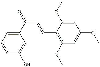 (E)-3-(3-Hydroxy-phenyl)-1-(2,4,6-trimethoxy-phenyl)-propenone 结构式