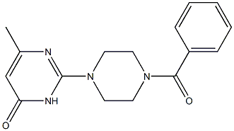 2-(4-Benzoylpiperazin-1-yl)-6-methylpyrimidin-4(3H)-one 结构式
