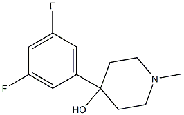 4-(3,5-DIFLUOROPHENYL)-4-HYDROXY-1-METHYLPIPERIDINE 结构式