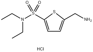 5-(AMINOMETHYL)-N,N-DIETHYLTHIOPHENE-2-SULFONAMIDE HYDROCHLORIDE 结构式