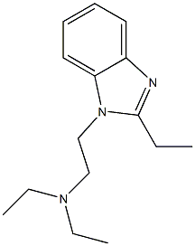 N,N-DIETHYL-2-(2-ETHYL-1H-BENZIMIDAZOL-1-YL)ETHANAMINE 结构式