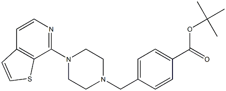 4-(4-THIENO[2,3-C] PYRIDIN-YL-PIPERAZIN-1-YLMETHYL)-BENZOIC ACID TERT-BUTYL ESTER 结构式