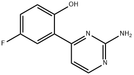 2-(2-AMINOPYRIMIDIN-4-YL)-4-FLUOROPHENOL 结构式