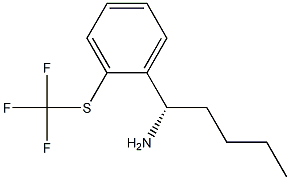 (1S)-1-[2-(TRIFLUOROMETHYLTHIO)PHENYL]PENTYLAMINE 结构式