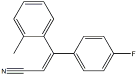 (Z)-3-(4-Fluorophenyl)-3-o-tolylacrylonitrile 结构式