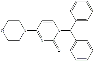 1-BENZHYDRYL-4-MORPHOLIN-4-YLPYRIMIDIN-2(1H)-ONE 结构式