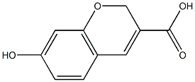 7-Hydroxy-2H-chromene-3-carboxylic acid 结构式