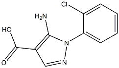 5-AMINO-1-(2-CHLOROPHENYL)-1H-PYRAZOLE-4-CARBOXYLIC ACID 结构式