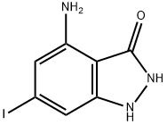 4-Amino-3-hydroxy-6-iodo-1H-indazole 结构式
