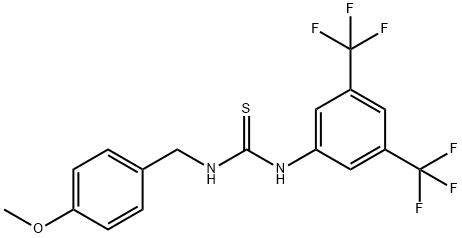 1-(3,5-BIS(TRIFLUOROMETHYL)PHENYL)-3-((4-METHOXYPHENYL)METHYL)THIOUREA 结构式