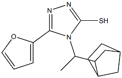 4-(1-BICYCLO[2.2.1]HEPT-2-YL-ETHYL)-5-FURAN-2-YL-4H-[1,2,4]TRIAZOLE-3-THIOL 结构式