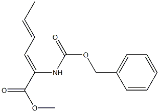 2-Cbz-amino-hexa-2,4-dienoic acid methyl ester 结构式