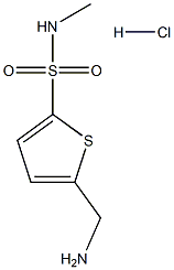 5-(AMINOMETHYL)-N-METHYLTHIOPHENE-2-SULFONAMIDE HYDROCHLORIDE 结构式