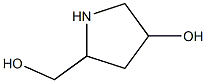 5-(HYDROXYMETHYL)PYRROLIDIN-3-OL 结构式