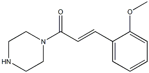 1-[(2E)-3-(2-METHOXYPHENYL)PROP-2-ENOYL]PIPERAZINE 结构式