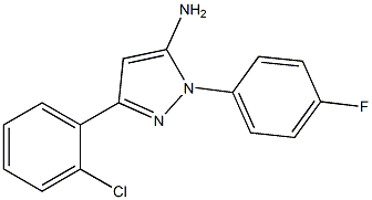 3-(2-Chlorophenyl)-1-(4-fluorophenyl)-1H-pyrazol-5-amine 结构式