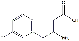 3-AMINO-4-(3-FLUOROPHENYL)BUTANOIC ACID 结构式