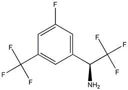 (1S)-2,2,2-TRIFLUORO-1-[5-FLUORO-3-(TRIFLUOROMETHYL)PHENYL]ETHYLAMINE 结构式