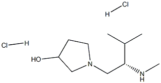(2S, 3'S)-1-(3-METHYL-2-METHYLAMINO-BUTYL)-PYRROLIDIN-3-OL BIS-HYDROCHLORIDE 结构式