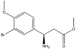 METHYL (3R)-3-AMINO-3-(3-BROMO-4-METHOXYPHENYL)PROPANOATE 结构式