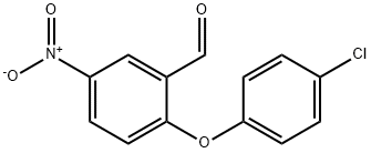 2-(4-CHLOROPHENOXY)-5-NITROBENZENECARBALDEHYDE 结构式