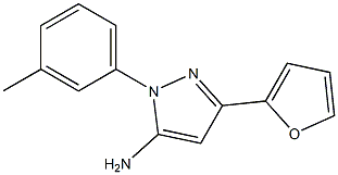 3-(2-FURYL)-1-(3-METHYLPHENYL)-1H-PYRAZOL-5-AMINE 结构式