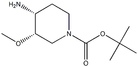 (3S,4R)-4-AMINO-1-BOC-3-METHOXY-PIPERIDINE 结构式
