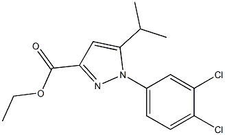 1-(3,4-DICHLORO-PHENYL)-5-ISOPROPYL-1H-PYRAZOLE-3-CARBOXYLIC ACID ETHYL ESTER 结构式