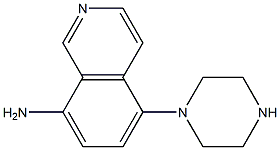 (8-Aminoisoquinolin-5-yl)piperazine 结构式